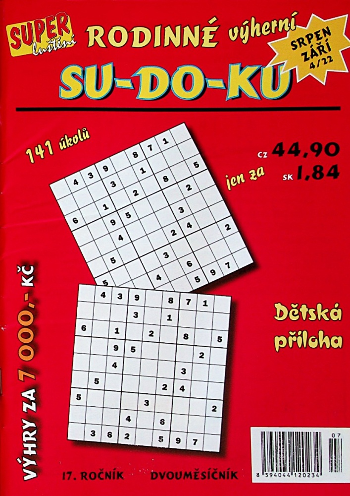 Rodinné výherní Sudoku
