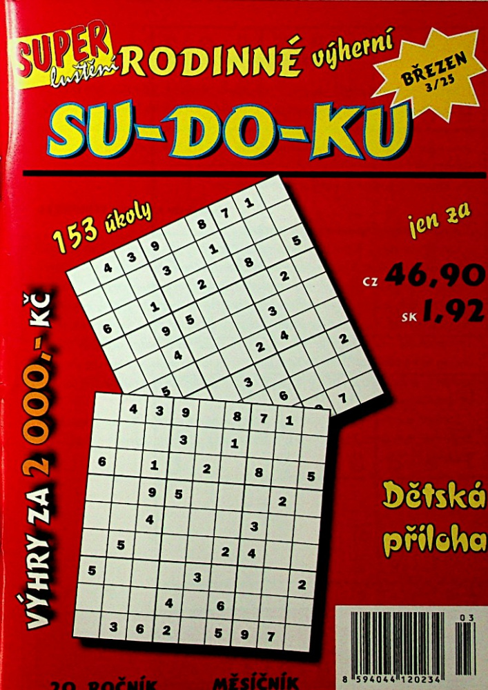 Rodinné výherní Sudoku Rodinné výherní Sudoku