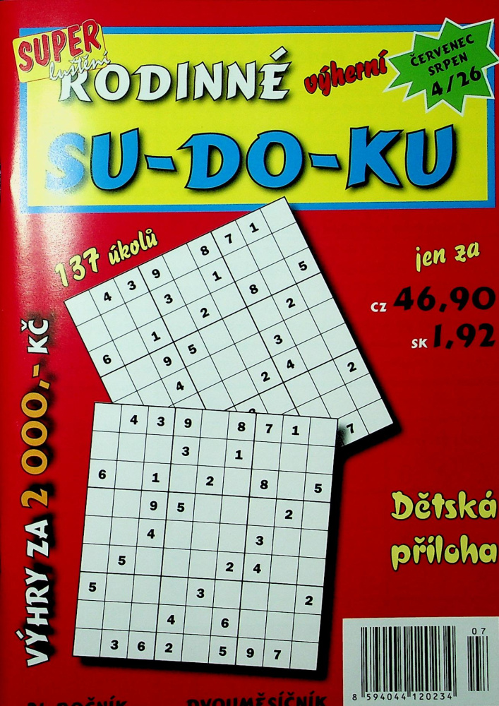Rodinné výherní Sudoku