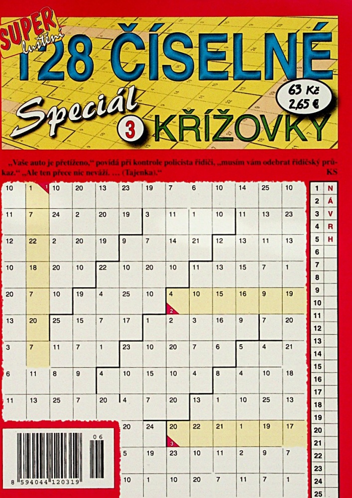 Sup.lus.128 číselné křížovky Sup.lus.128 číselné křížovky