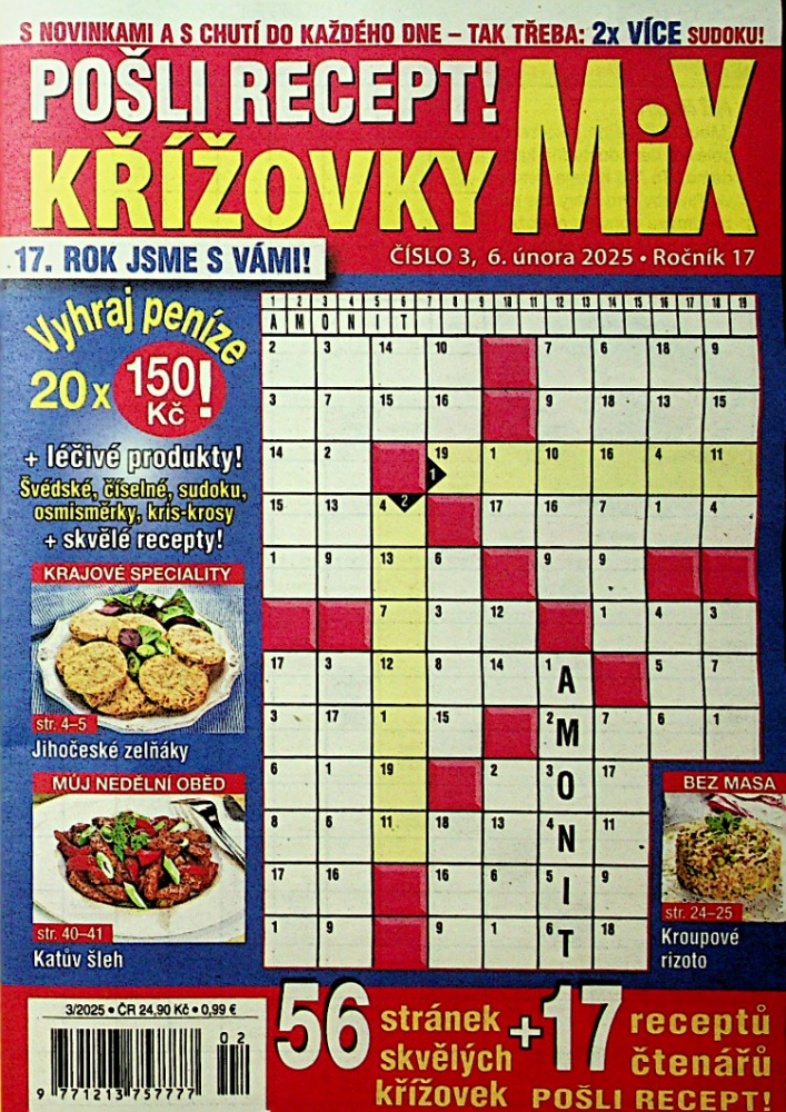 Pošli recept!Křížovky MIX (3/25)