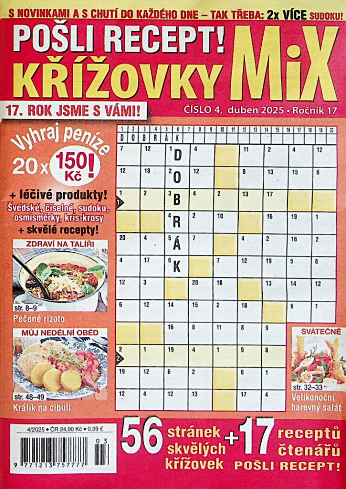 Pošli recept!Křížovky MIX (4/25)