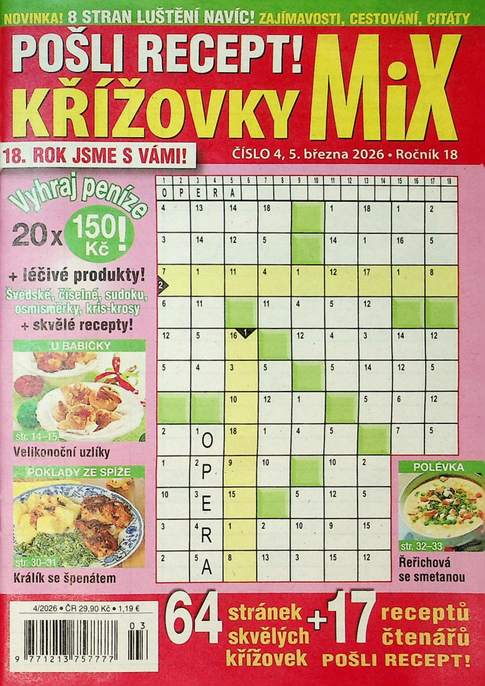 Pošli recept!Křížovky MIX (4/26)