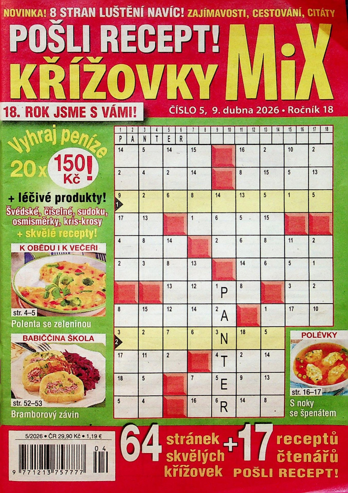 Pošli recept!Křížovky MIX