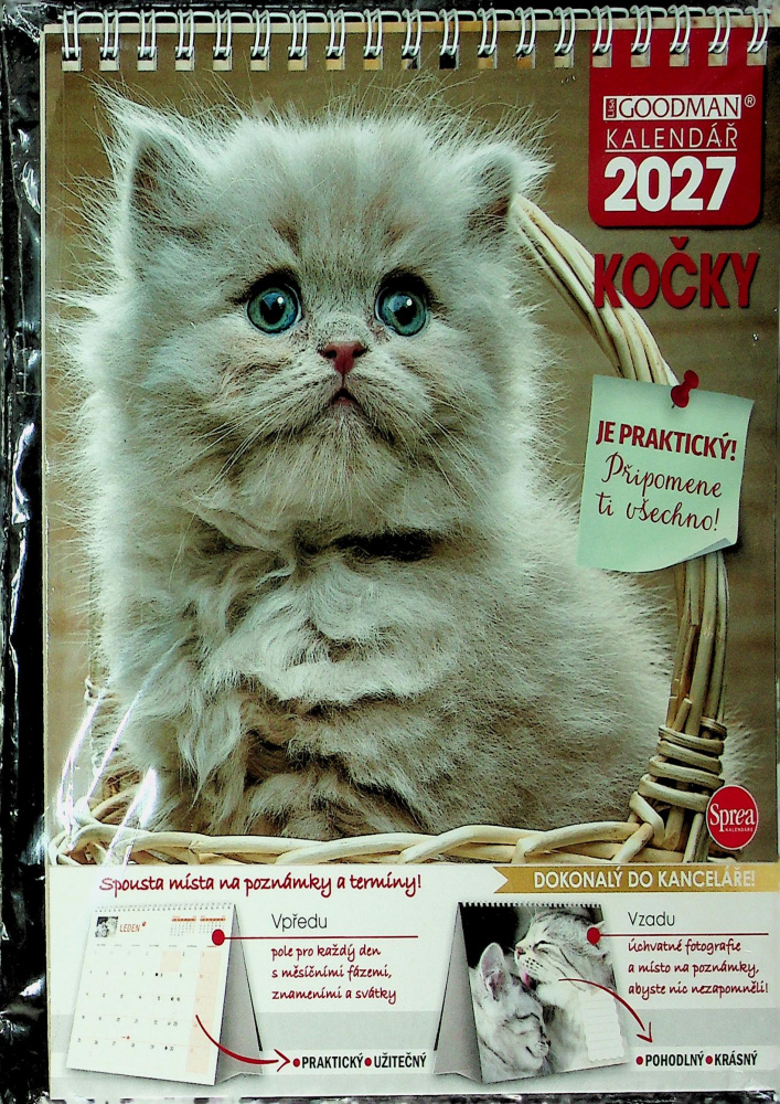 Kalendář kočky stolní