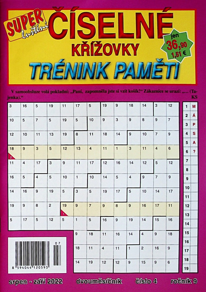 Číselne kříž.-Trénink pamět Číselne kříž.-Trénink pamět