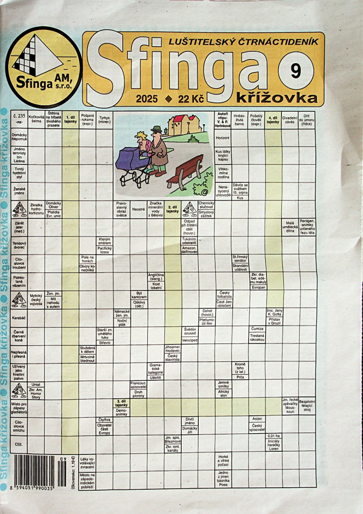 Sfinga křížovka Sfinga křížovka