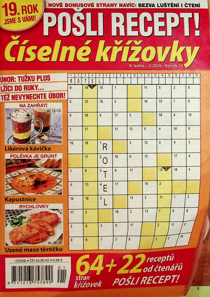 Pošli recept-číselné křížovky (2/26)