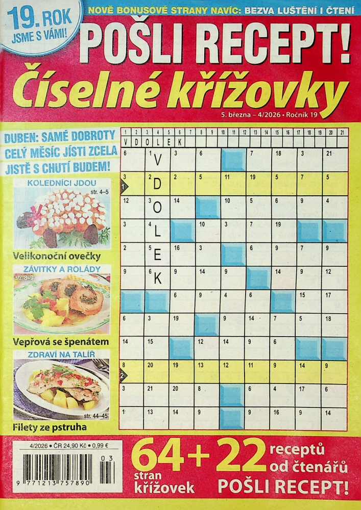 Pošli recept-číselné křížovky (4/26)