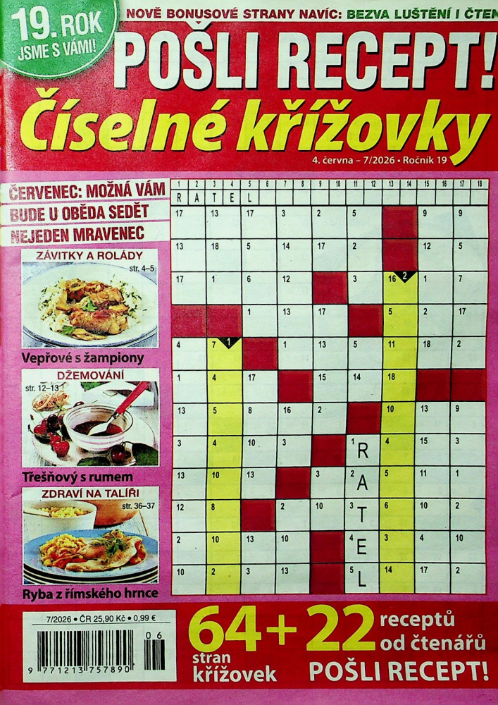 Pošli recept-číselné křížovky (7/26)