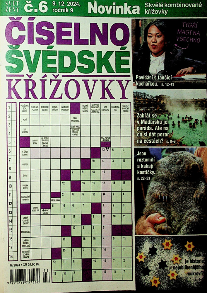 SŽ Číselno-Švédské křížovky (6/24)